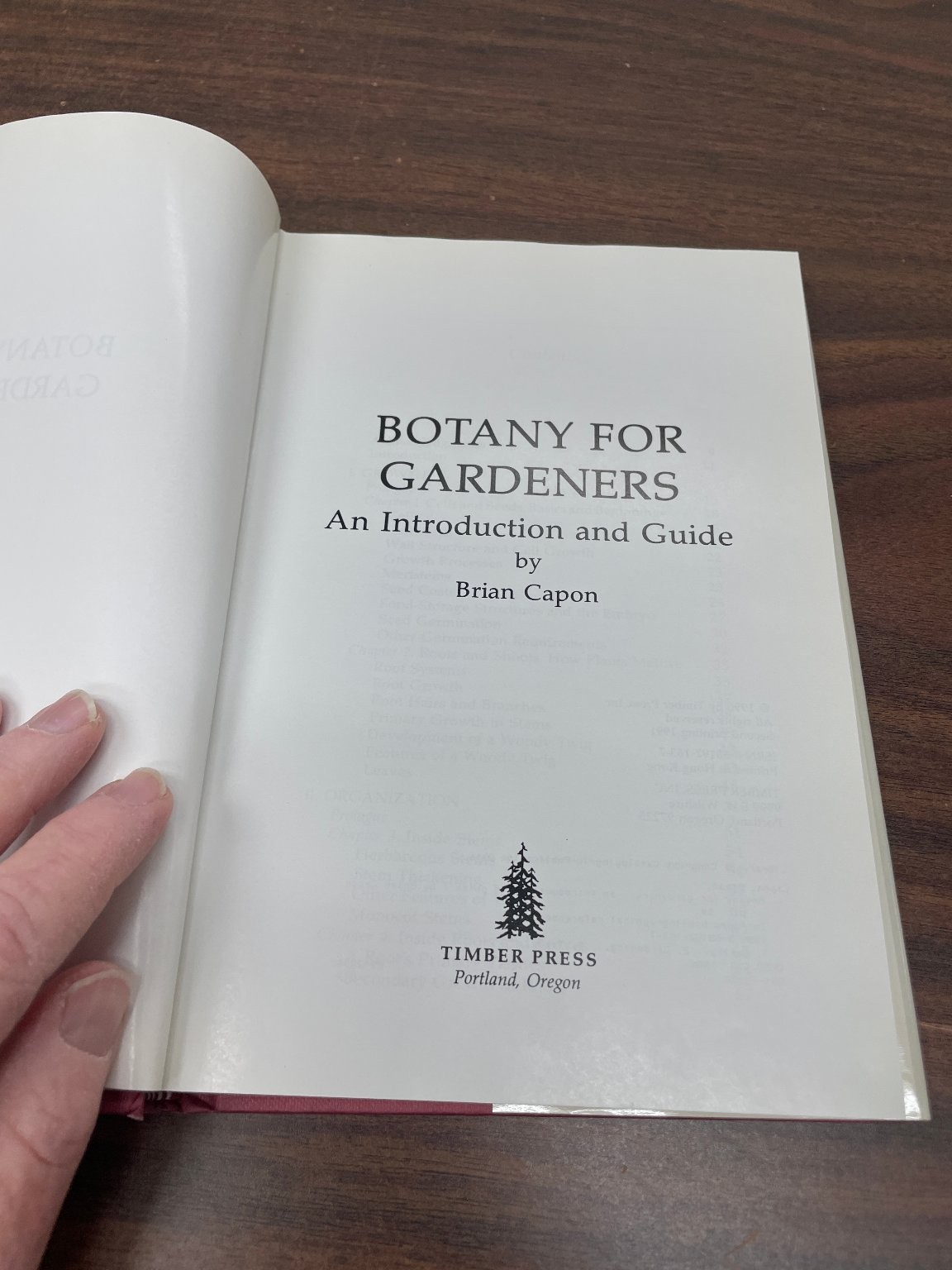 Botany for Gardeners Brian Capon 1990 2nd Printing Illustrated Timber Press