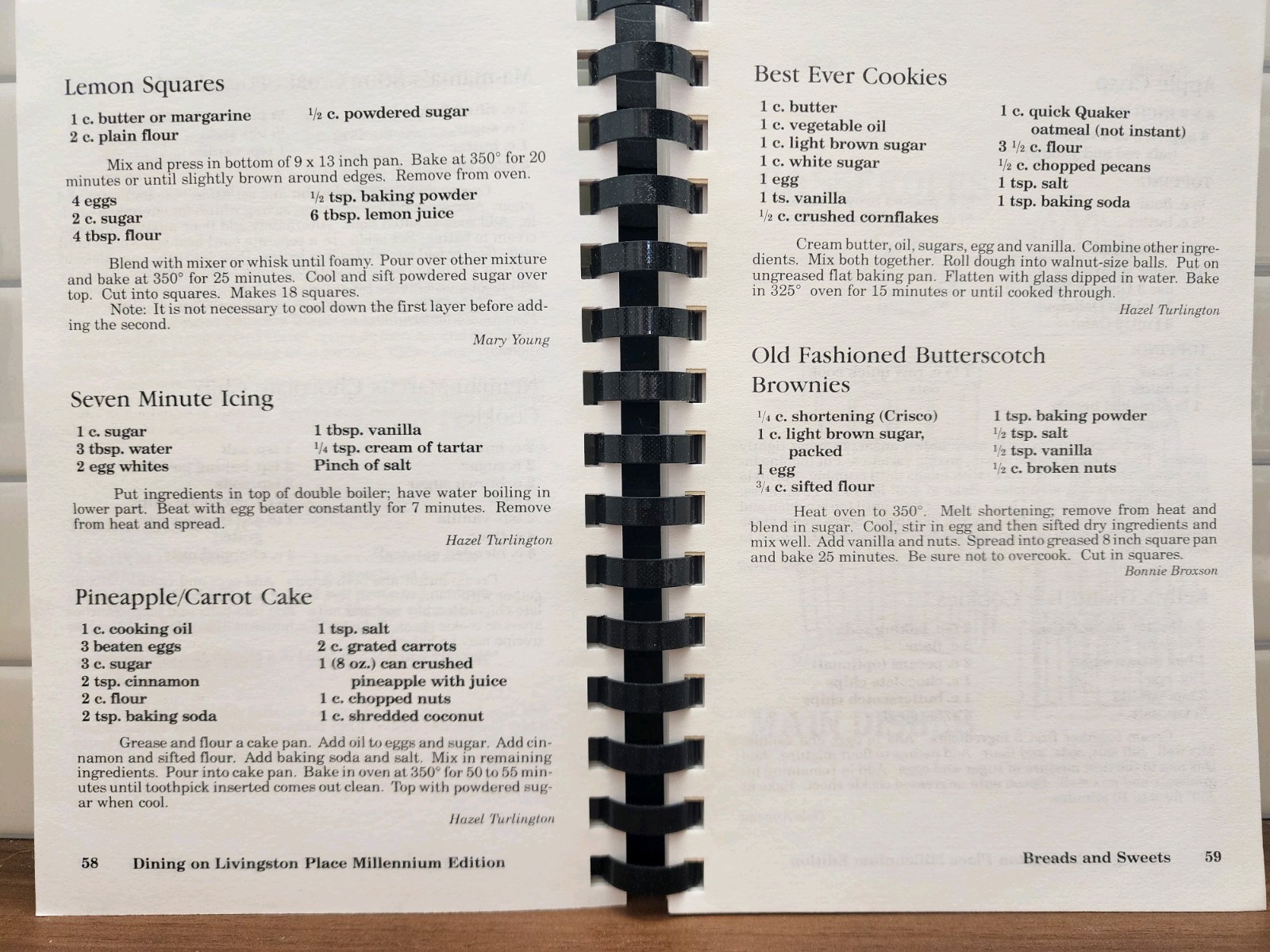 Dining On Livingston Place Cookbook Metairie Louisiana Millennium Edition