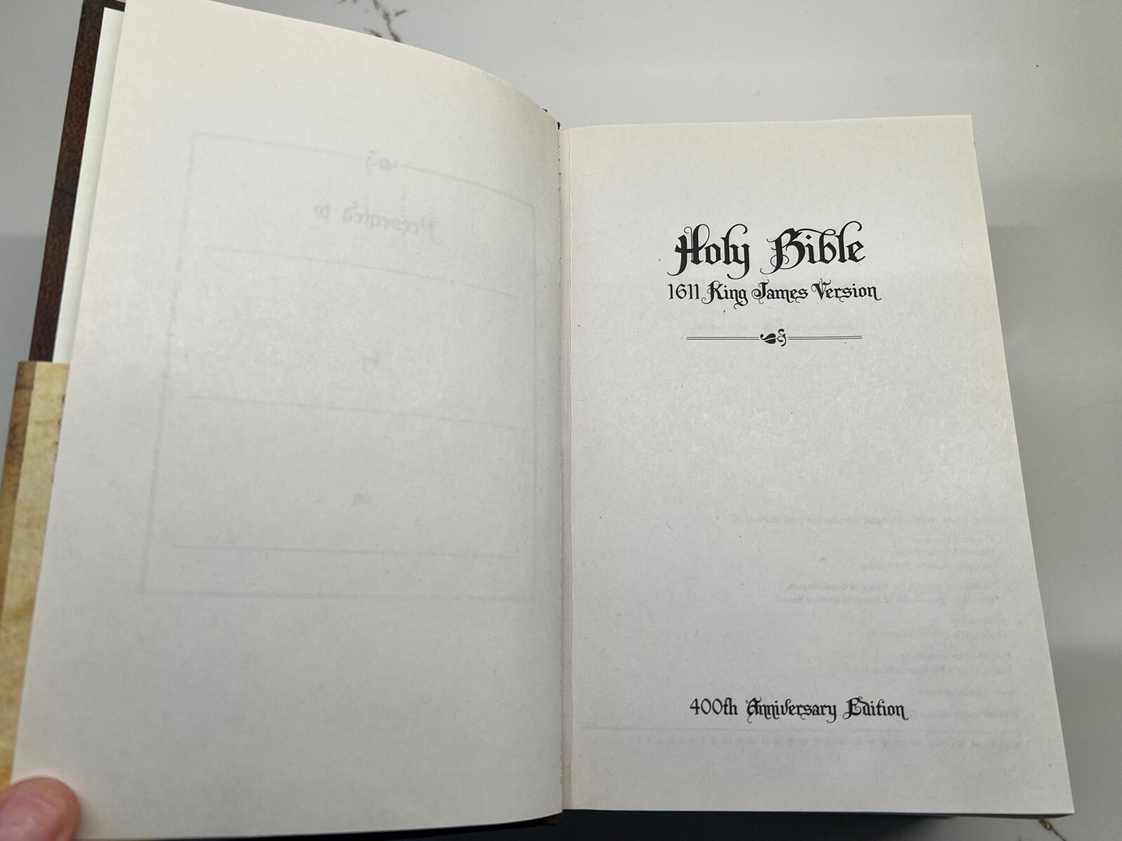 Holy Bible by Zondervan Bibles Staff (2011, Hardcover) 400th Anniversary Edition
