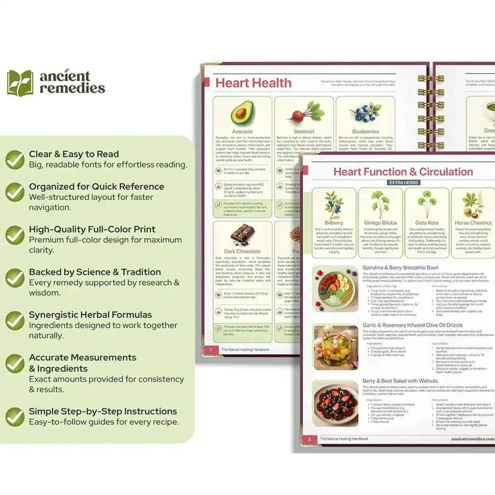 The Natural Healing Handbook Spiral Bound Guide For Herbal Remedies And Natural