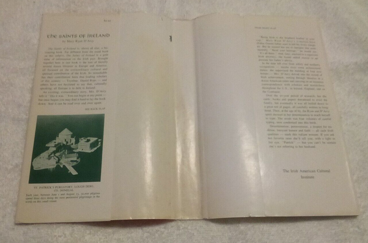The Saints of Ireland A Chronological Account by Mary D’Arcy Signed 1st Ed HC