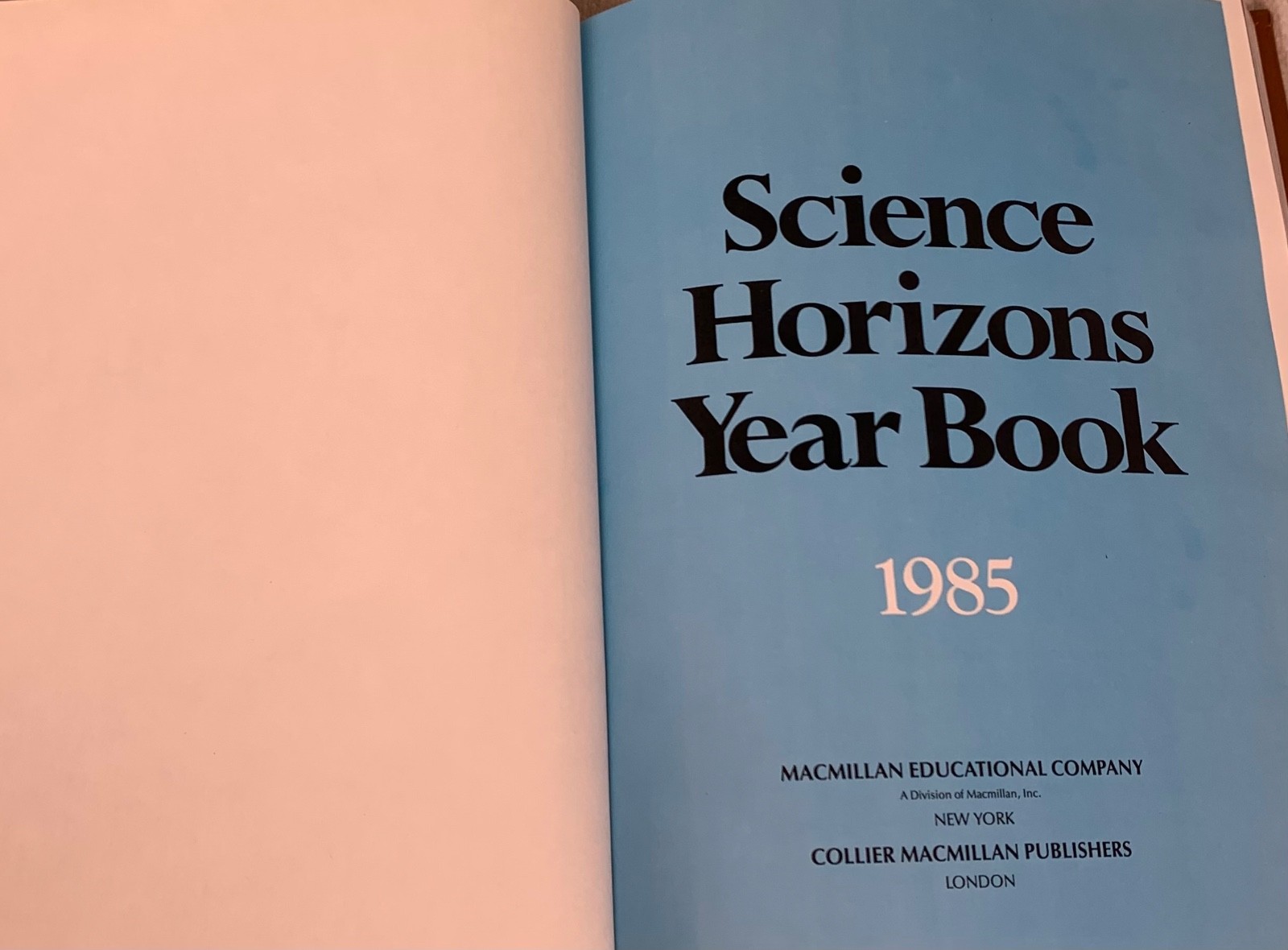 Science Horizons Year Book 1985 Vintage Macmillan Science ISBN 0029424801