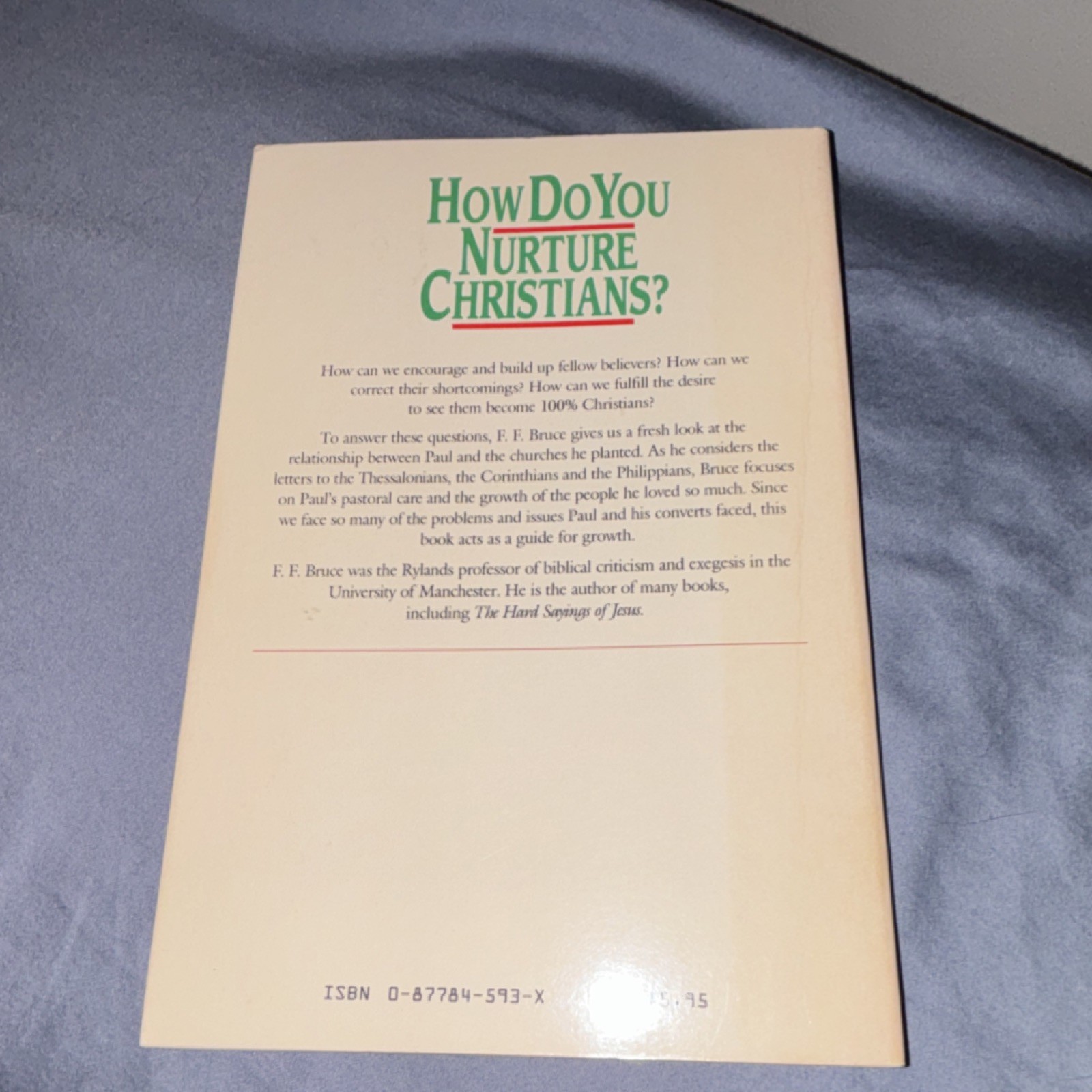 InterVarsity Press Paul & His Converts F. F. Bruce 1985 Paperback Christianity