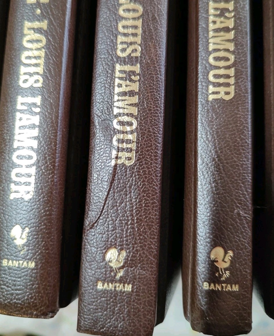 Louis L’Amour Collection 15 Vol Hardcover Set Bantam Westerns Faux Leather