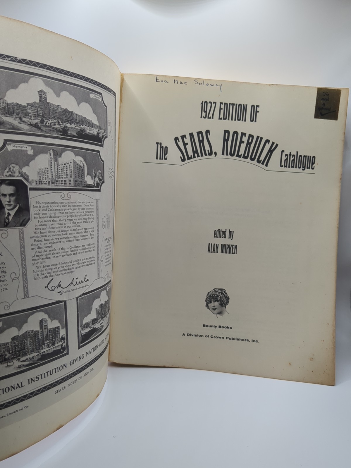 1927 Edition of The Sears Roebuck Catalogue Roaring Twenties 1970 Reprint ST