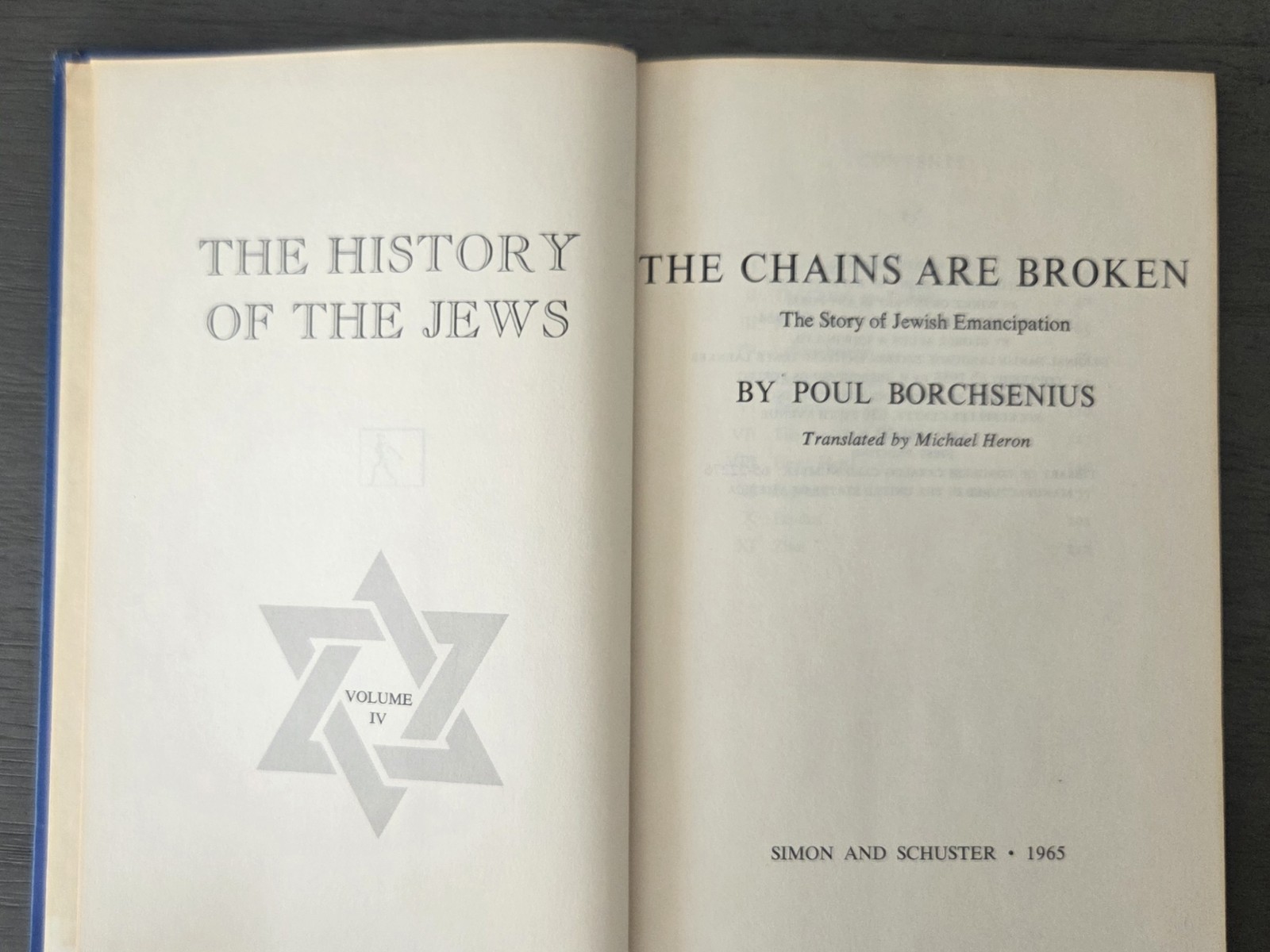 Vintage 1965 „History Of The Jews“ Poul Borchsenius Vols 1-5 1st Edition/Print