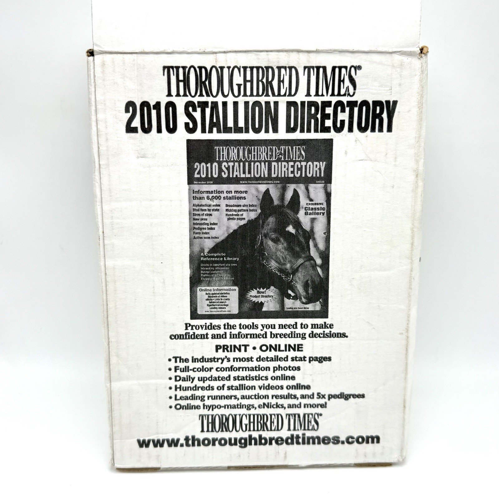 Thoroughbred Times Stallion Directory 2010 Paperback Equestrian Horse Breeding