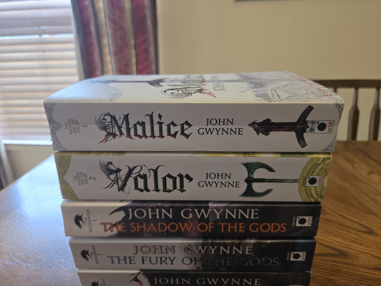 John Gwynne Paperback Malice Valor Bloodsworn Trilogy Lot
