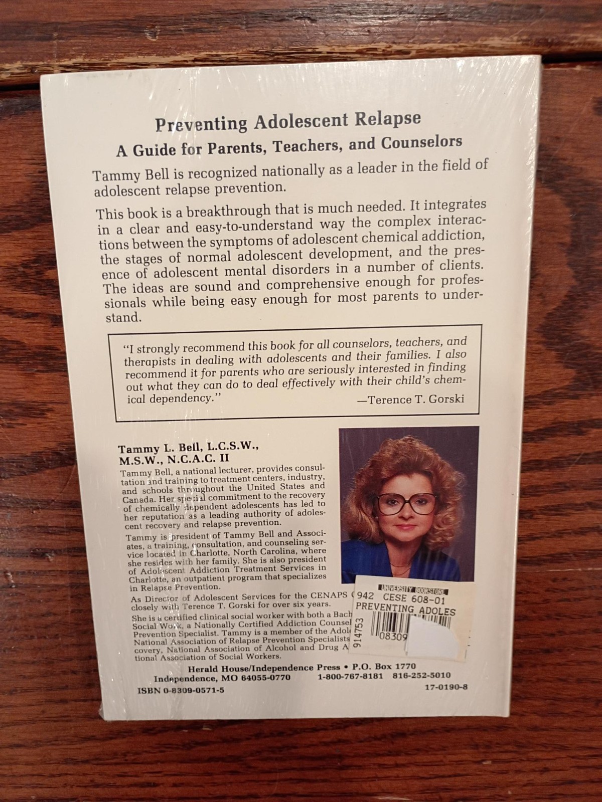 Preventing Adolescent Relapse: A Guide For Parents, By Tammy L. Bell – Brand New