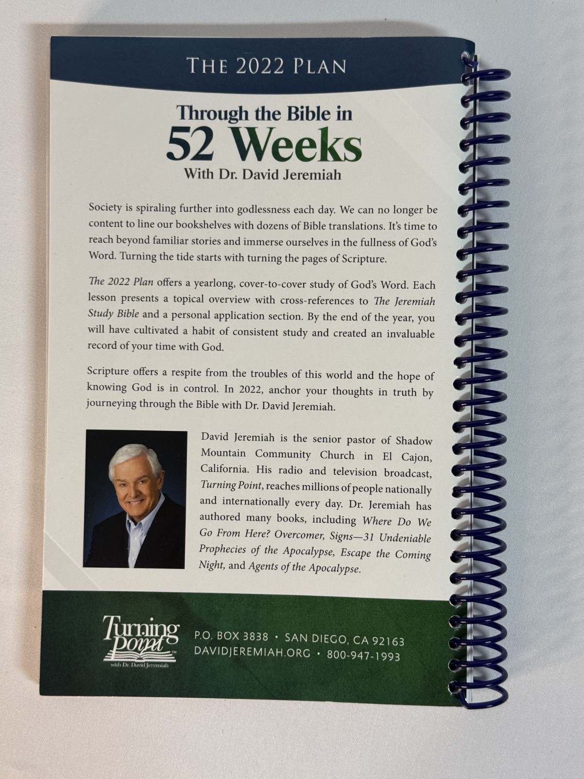 Through The Bible In 52 Weeks Dr. David Jeremiah Spiralbound