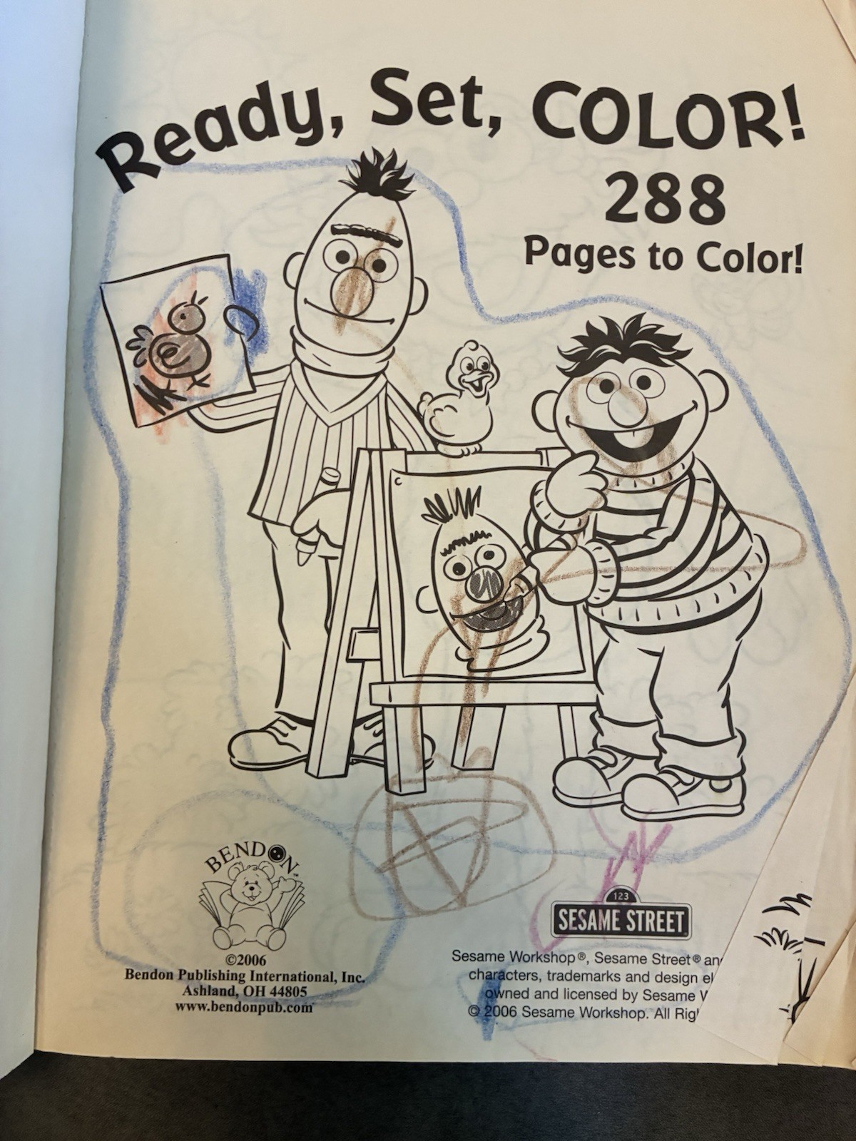 Sesame Street Ready, Set, Color! Paperback 288 Pages Ages 4-8 2006