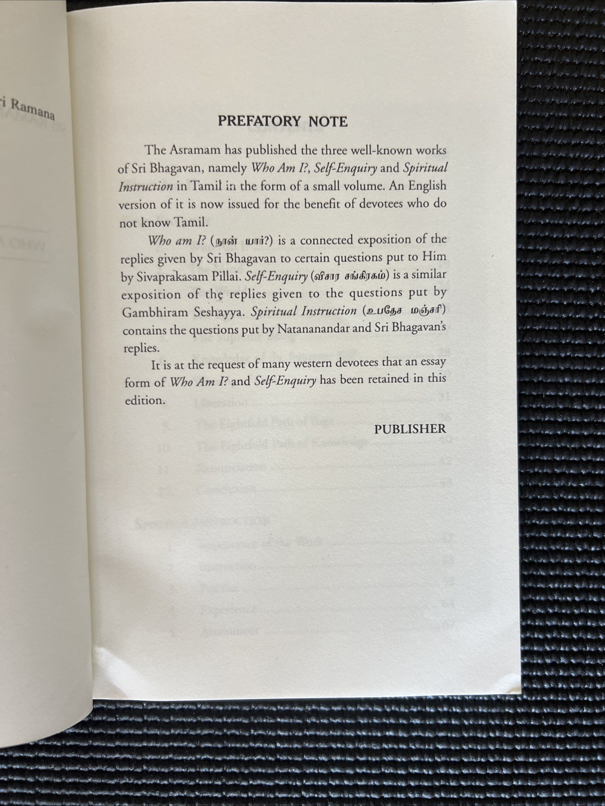 Sri Ramana Maharshi’s Words of Grace Self Inquiry & Who Am I Teachings Book