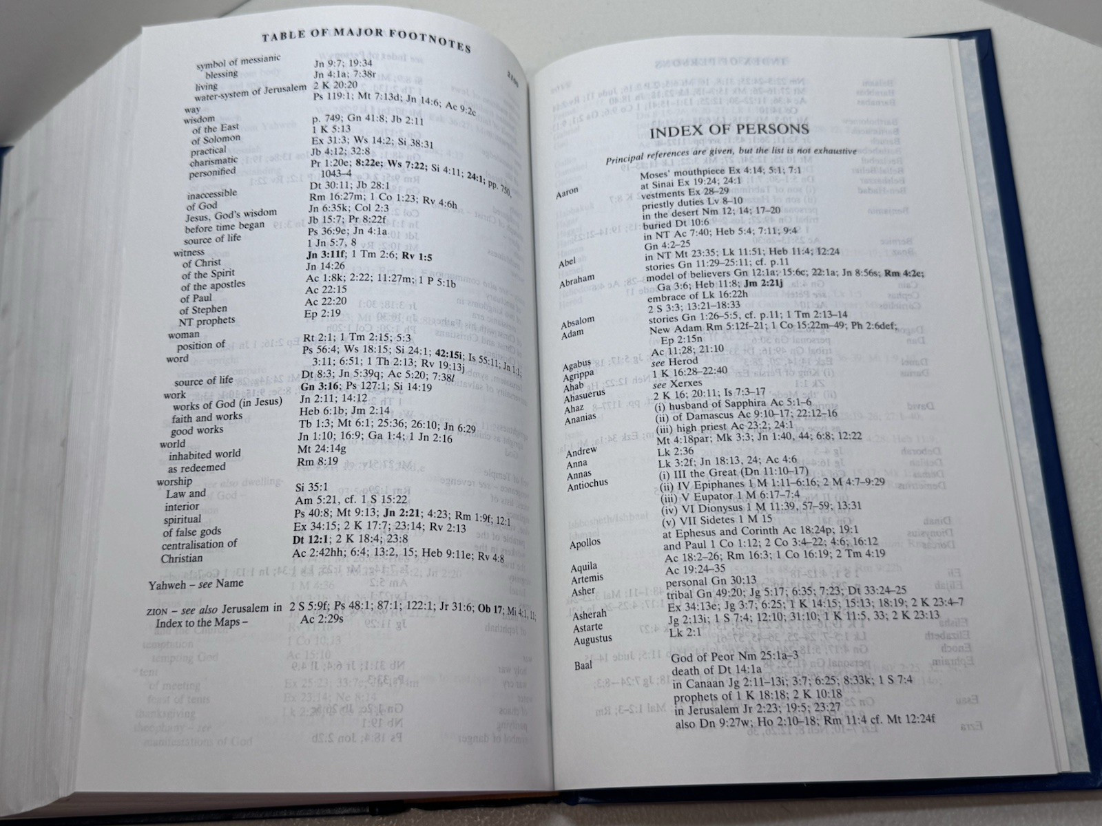 The New Jerusalem Bible Vintage Blue Hardcover Bible 1990 GUC FREE/SHIP!