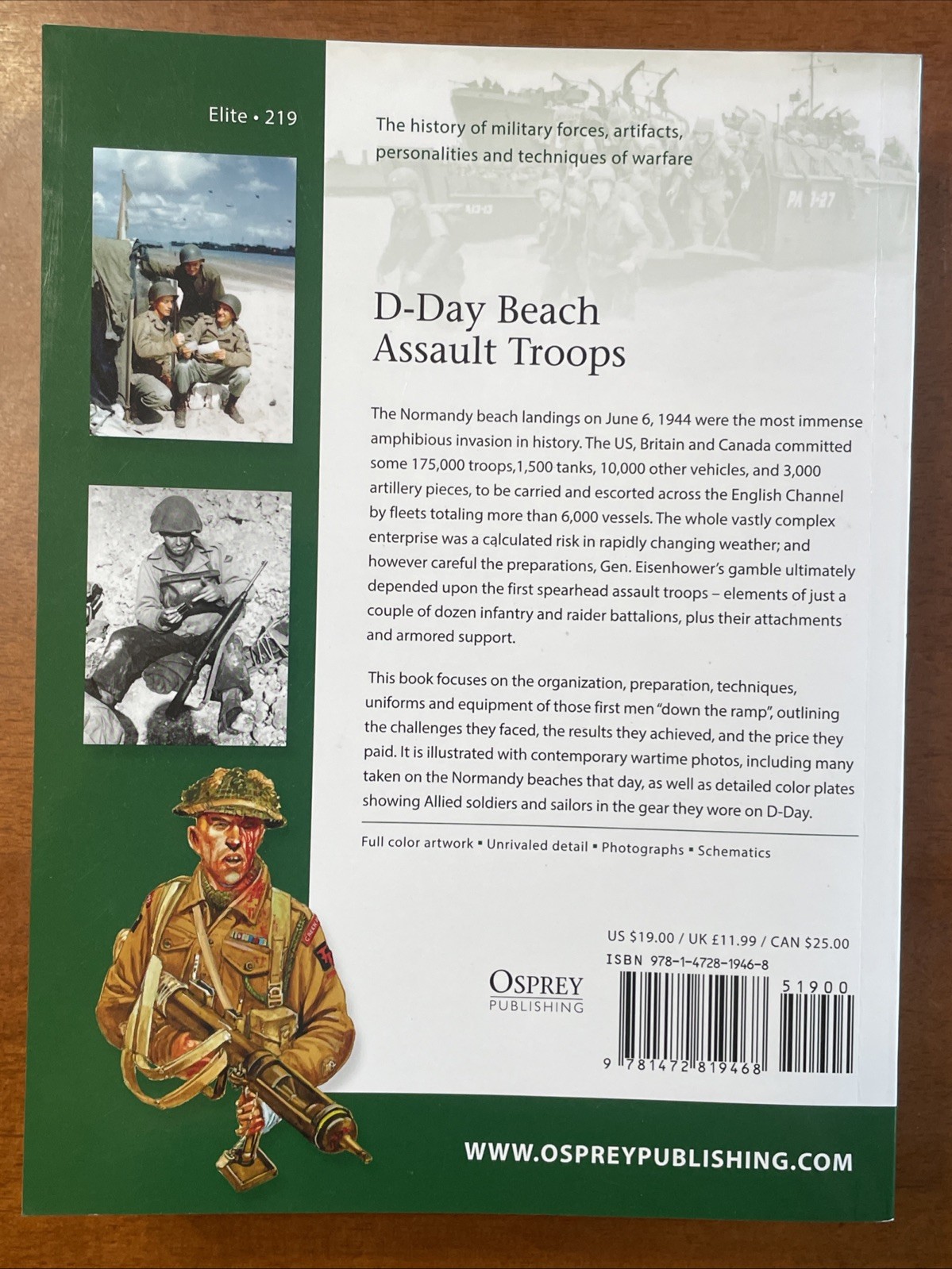 D-Day Beach Assault Troops – Osprey Elite Series , #219, 64 Pages, SB