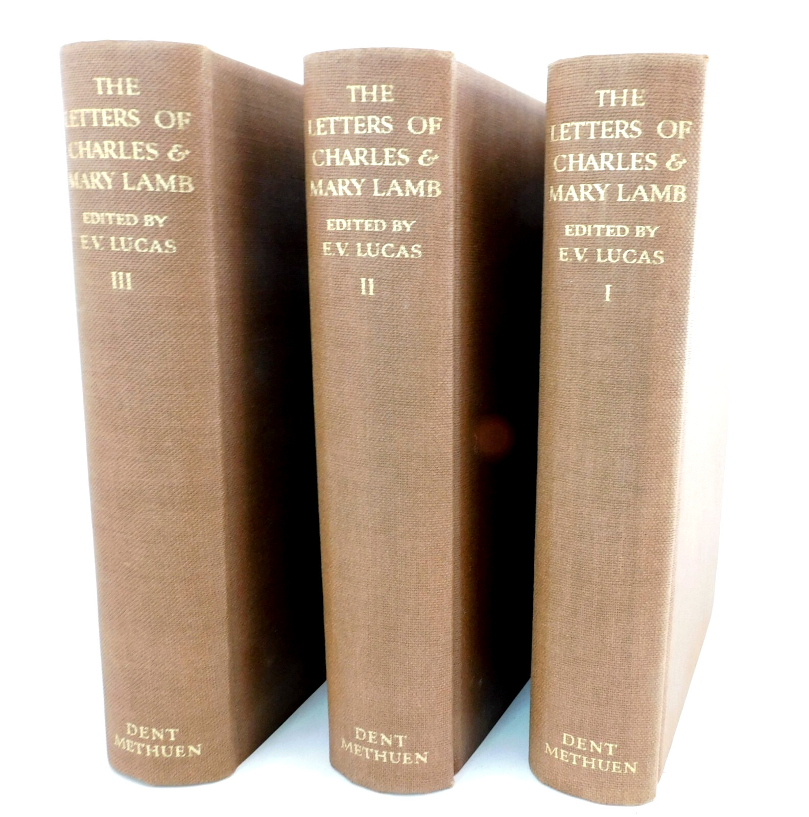 Letters Of Charles and Mary Lamb 3 Vol 1935 HC Dent Methuen Great Britain VGC