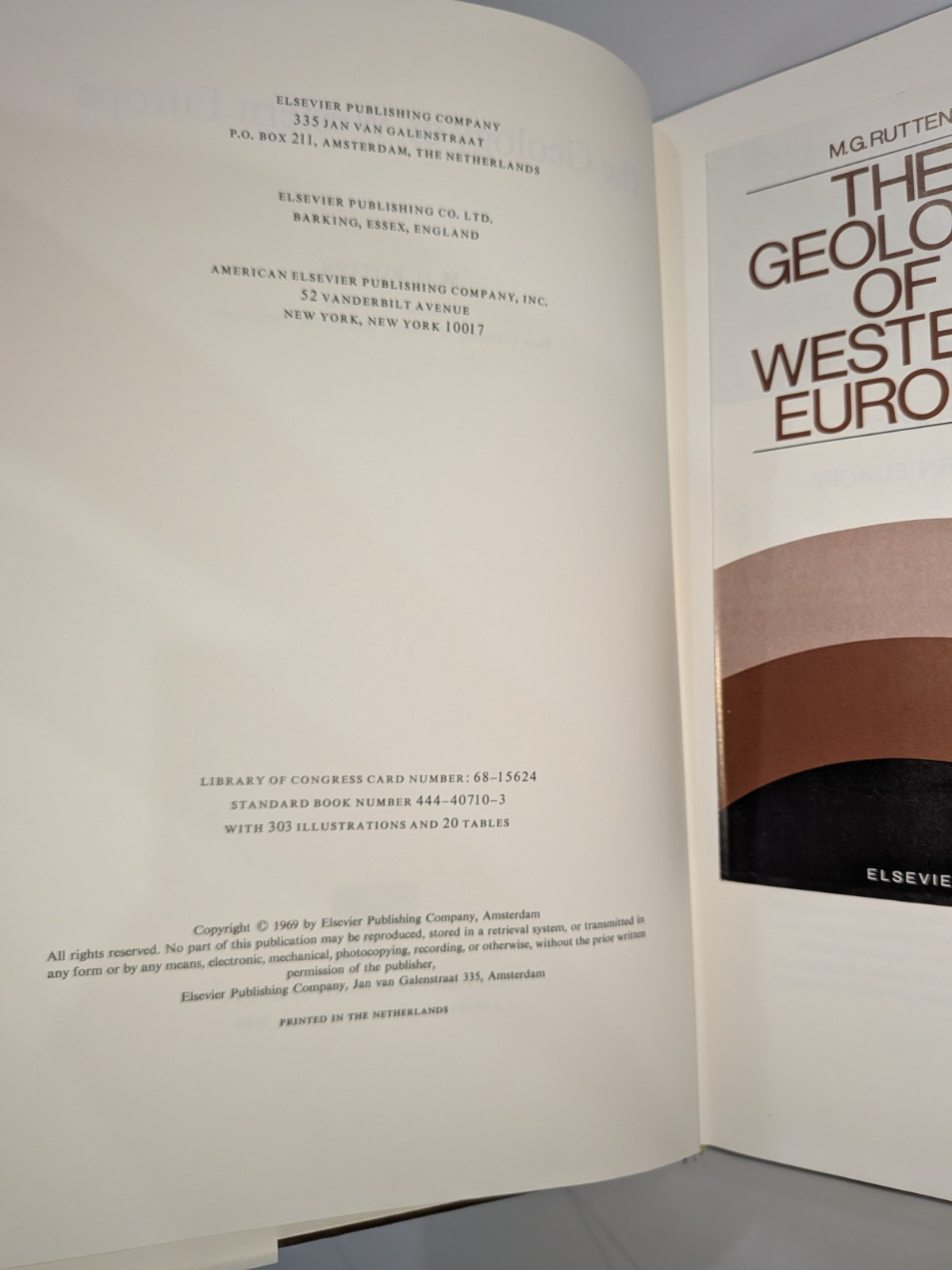 The Geology of Western Europe – M G Rutten | 1969 | Elsevier, HC + Clipping