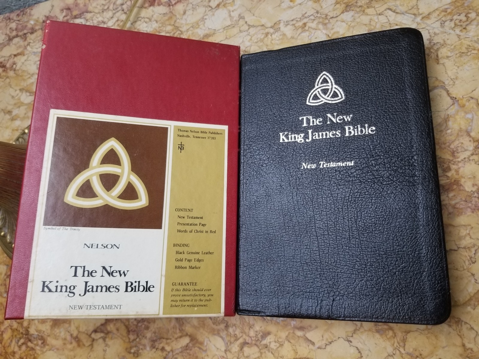 Nelson 196 NKJV New Testament Bible Genuine Leather OPAQUE PAPER LIKE NEW L@@K🌟