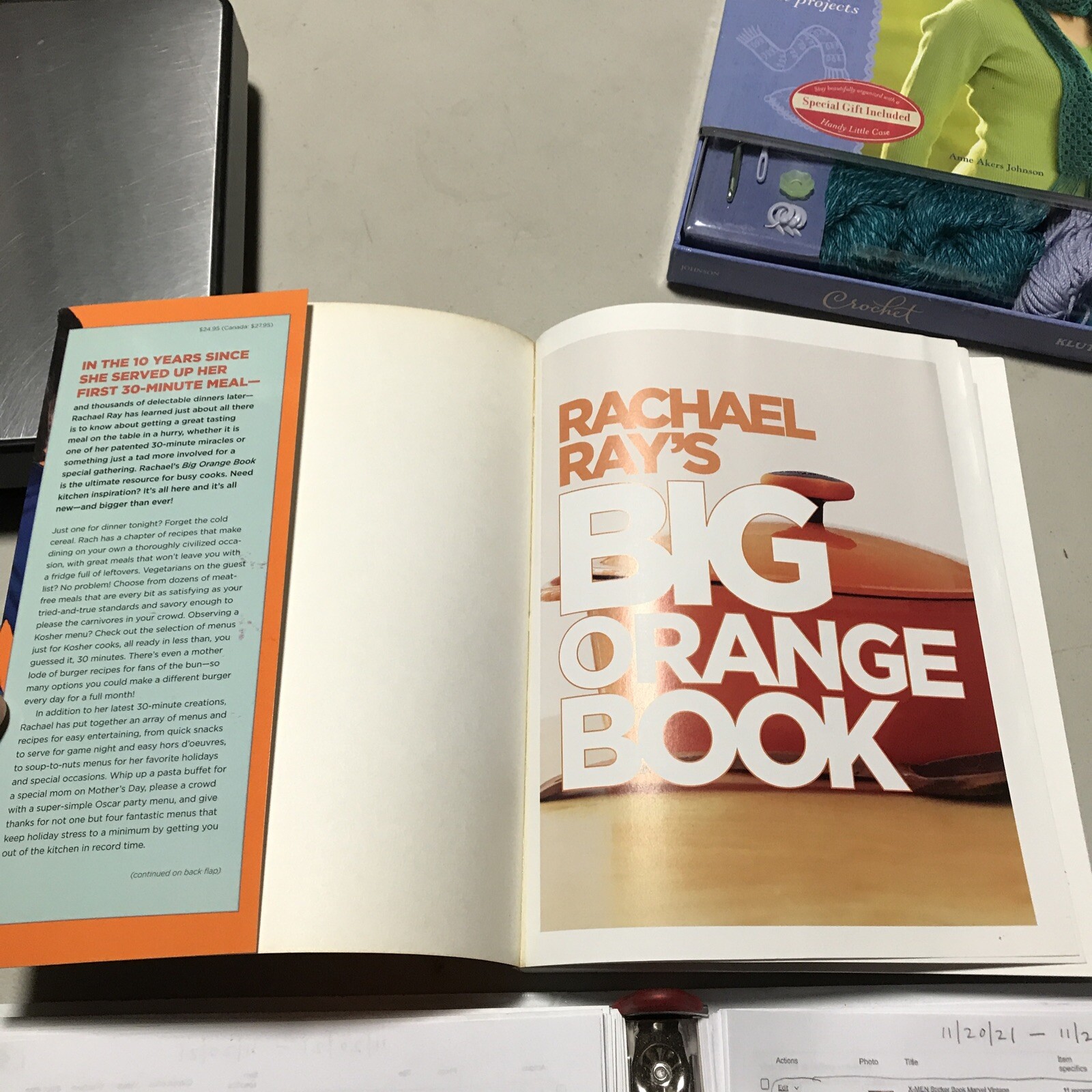 ***Signed*** Rachael Ray’s Big Orange Book Cookbook Signed (3lb) First Edition