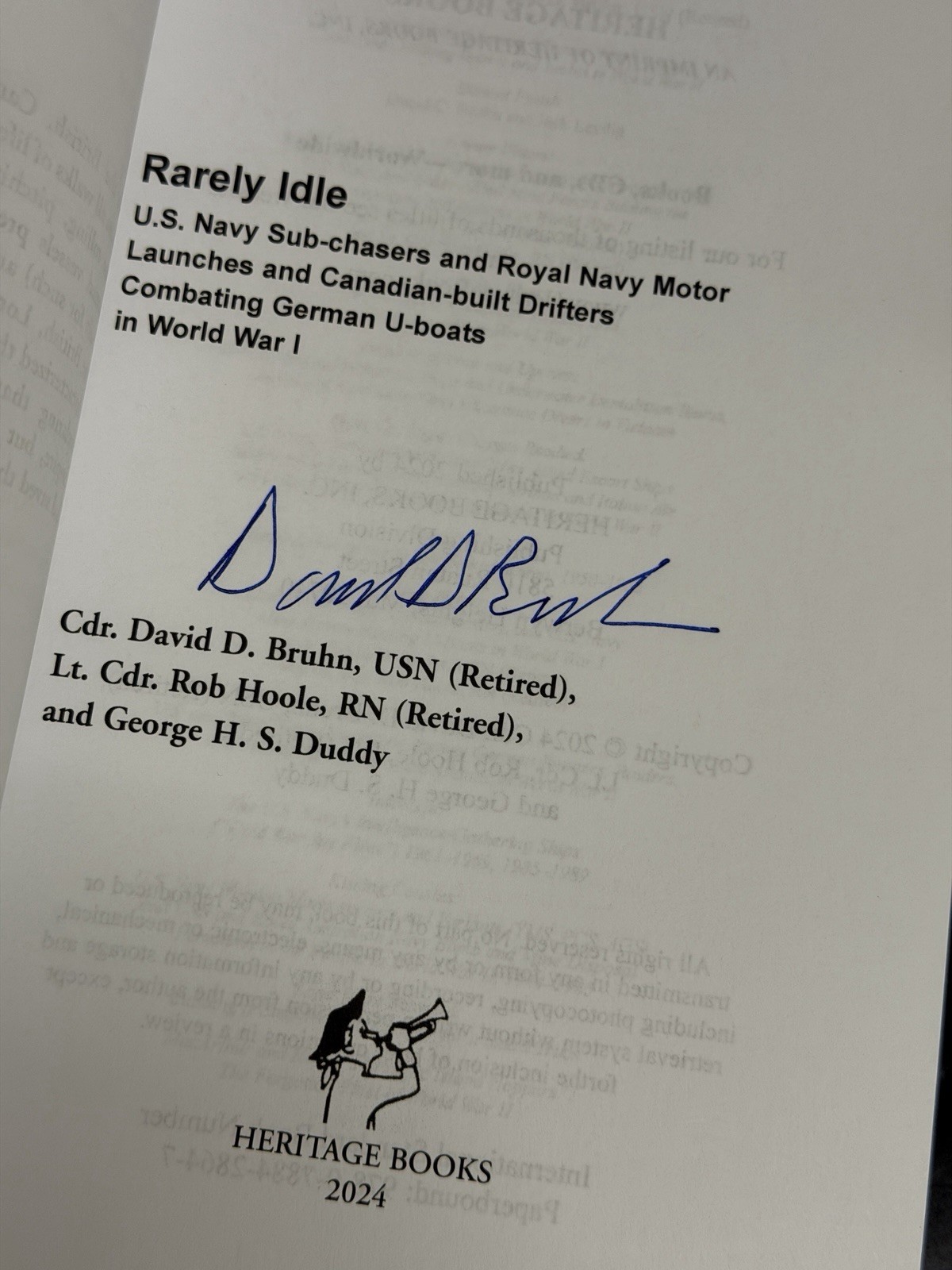 RARELY IDLE U.S. Navy Sub-chasers and Royal Navy Motor Launches SIGNED by author