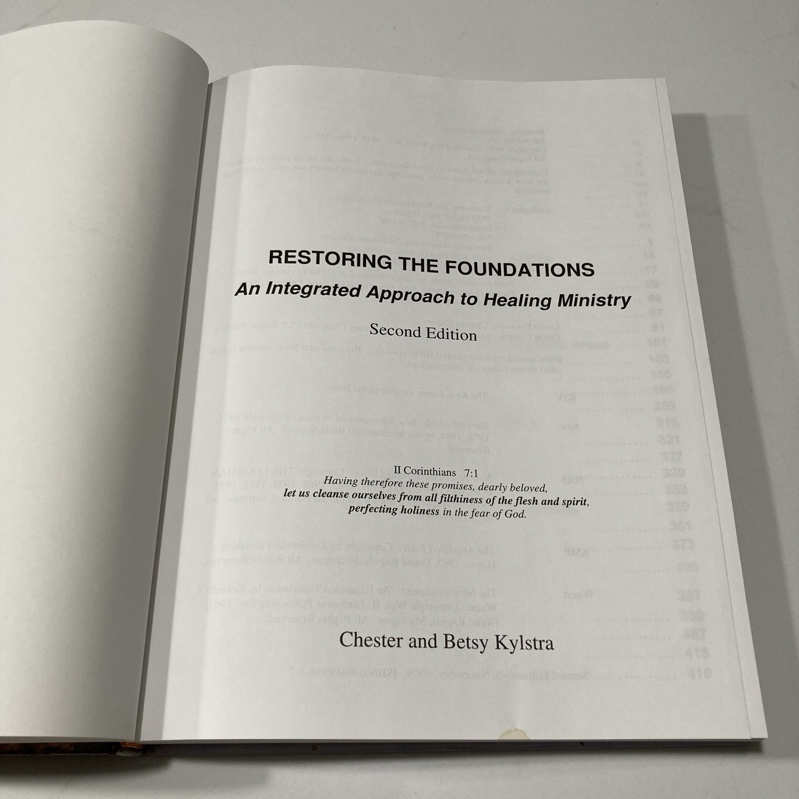 Restoring the Foundations: An Integrated Approach to Healing Ministry 2nd Ed HC