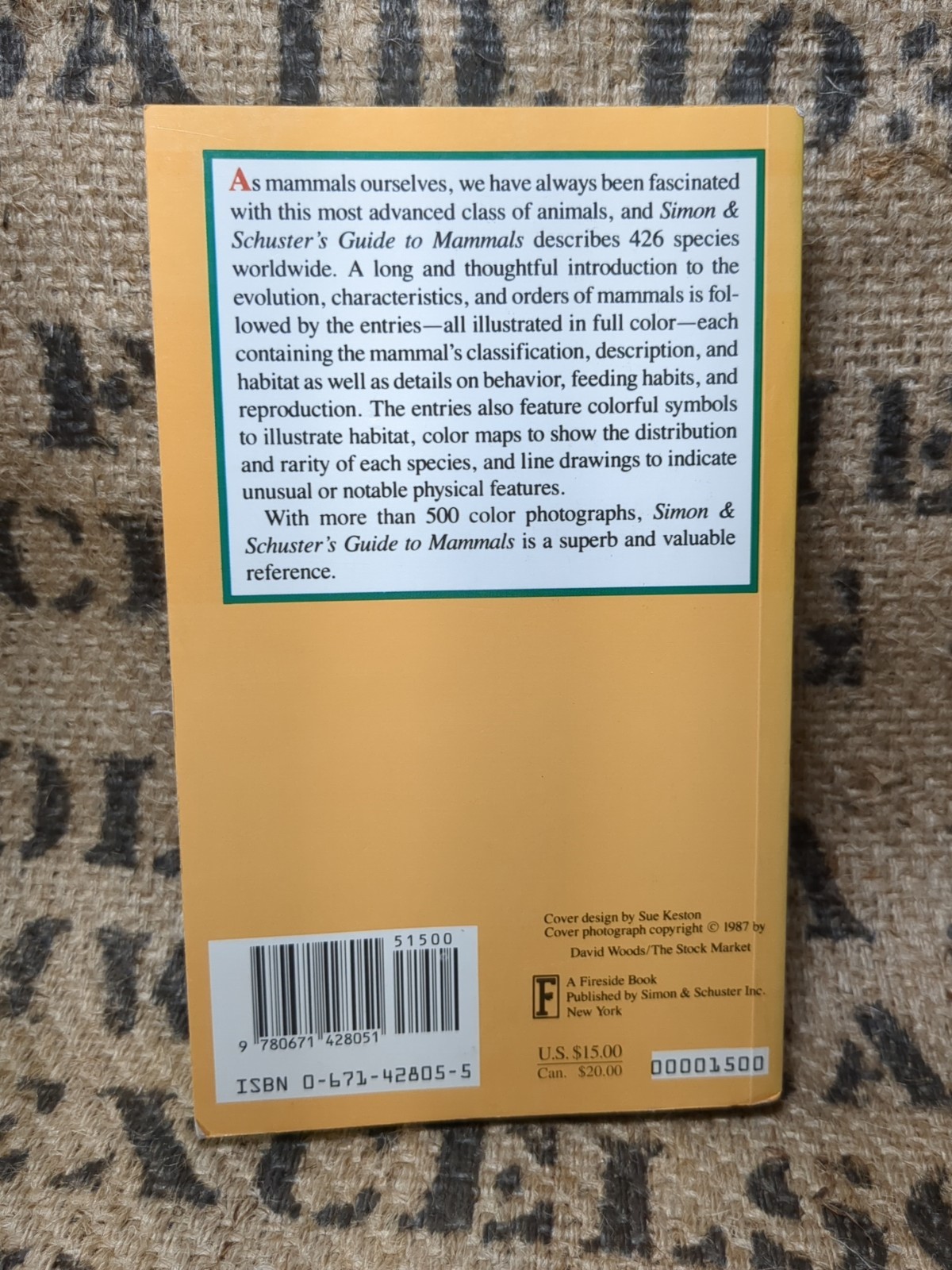 Simon and Schuster’s Guide to Mammals by Luigi Boitani (1984, Trade Paperback)