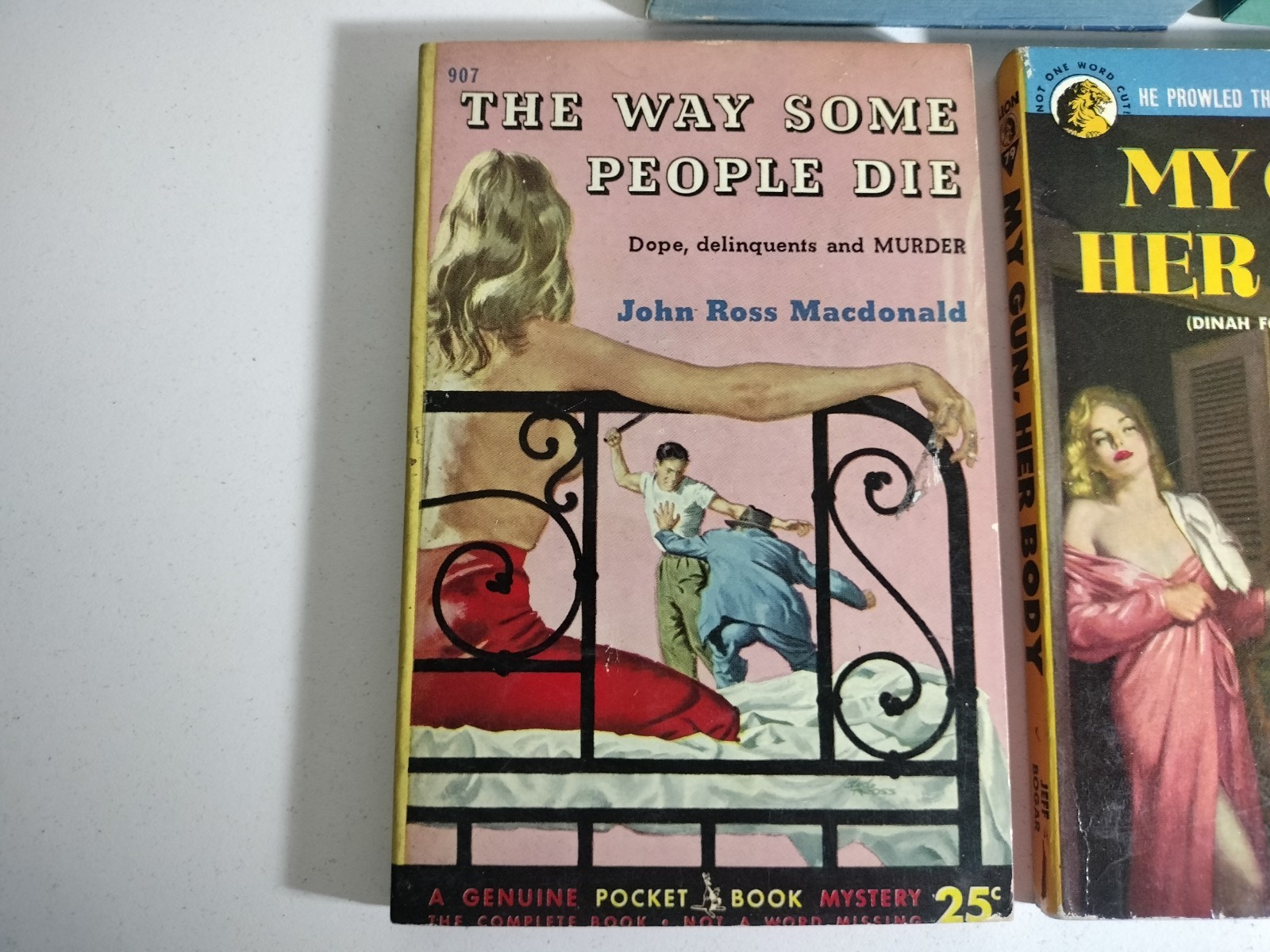 Vintage 1950s Mystery Paperback Lot Dell Lion Pocket Crime Noir 5 Books Pulp