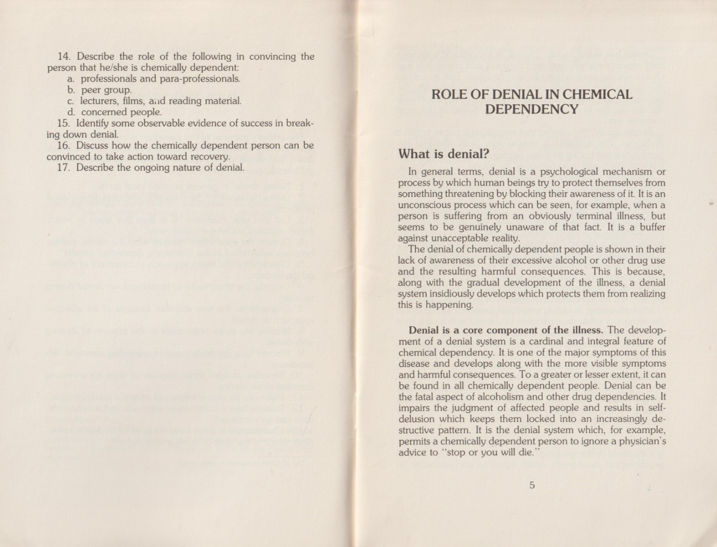 Dealing with Denial from Hazelden, 1975, 32 pages, Alcoholics Anonymous, Al-Anon