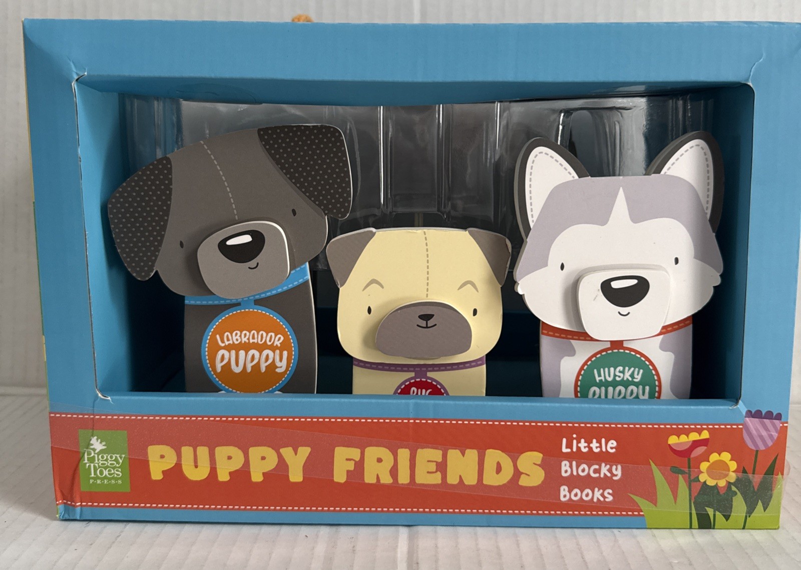Bendon Board Books Puppy Friends Little Blocky Books Husky Pug Lab Kathy Ireland