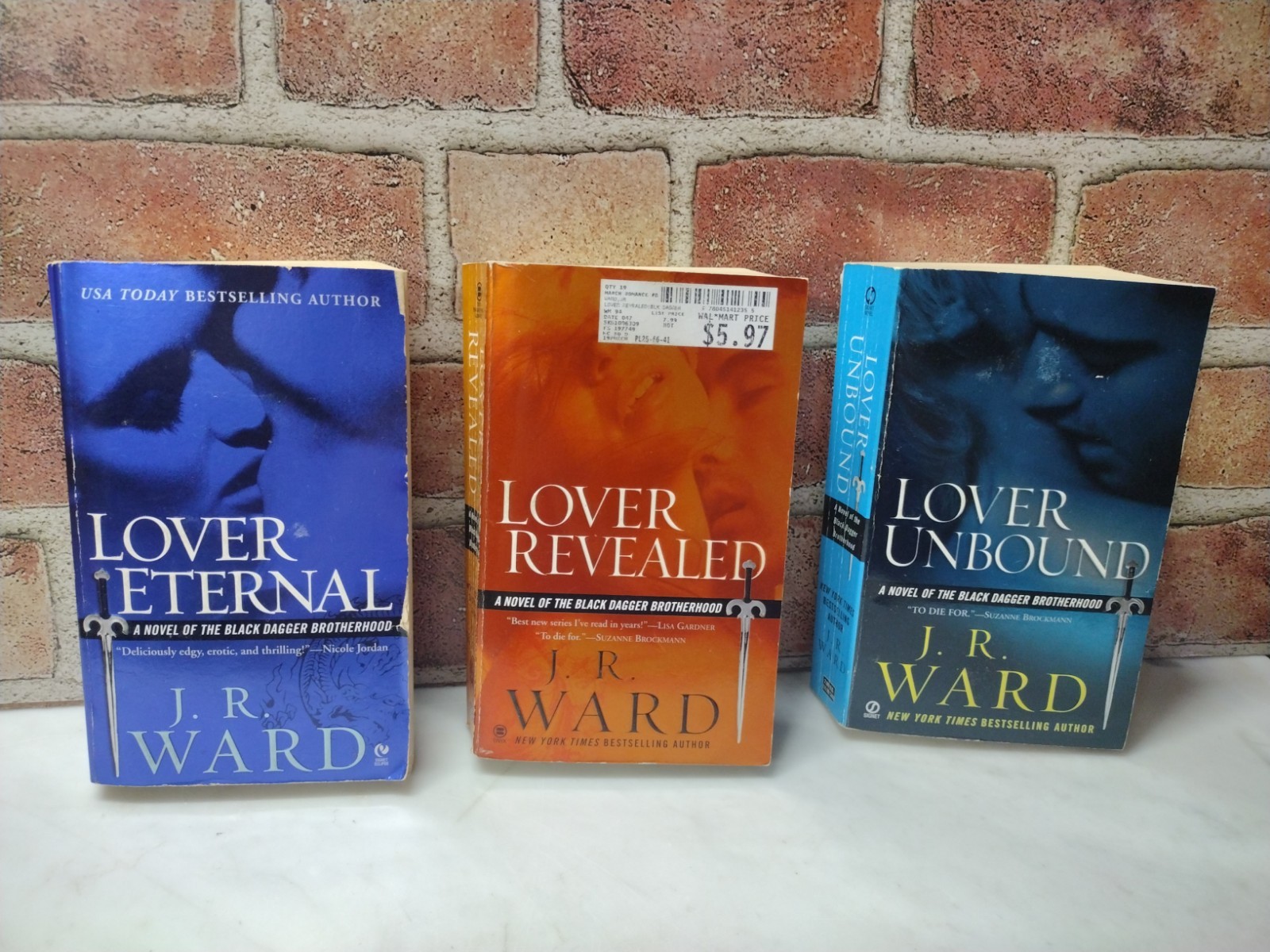 Lot of 3 – J R Ward Paperbacks -Black Dagger Brotherhood – Lover Eternal/Unbound