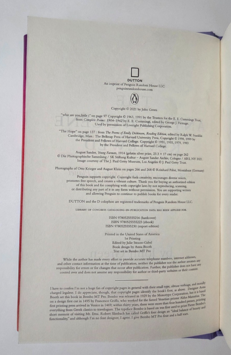 SIGNED The Anthropocene Reviewed — John Green | 1st Ed 1st Printing HCDJ
