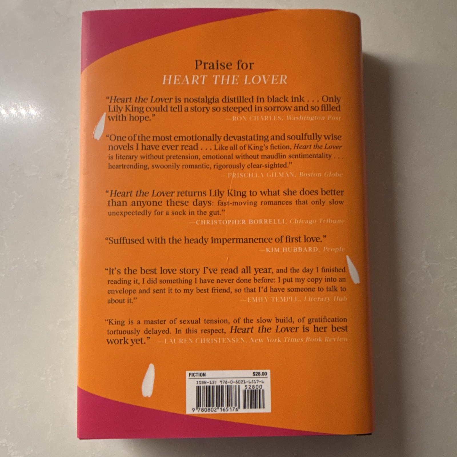 Lily King Heart the Lover (2025) Hardcover Novel w/ Dust Jacket