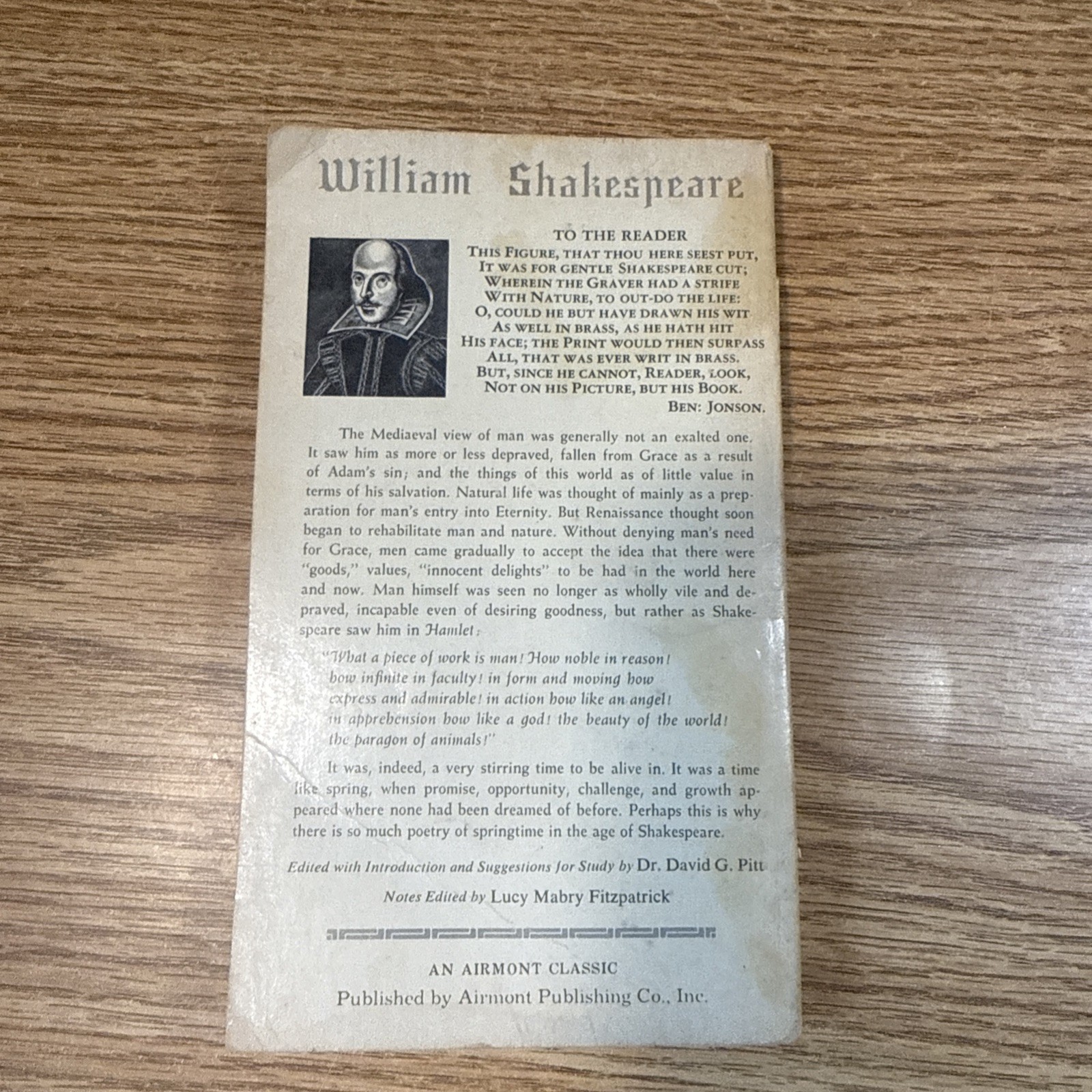 The Tempest Classic Paperback Book by William Shakespeare from Airmont 1965