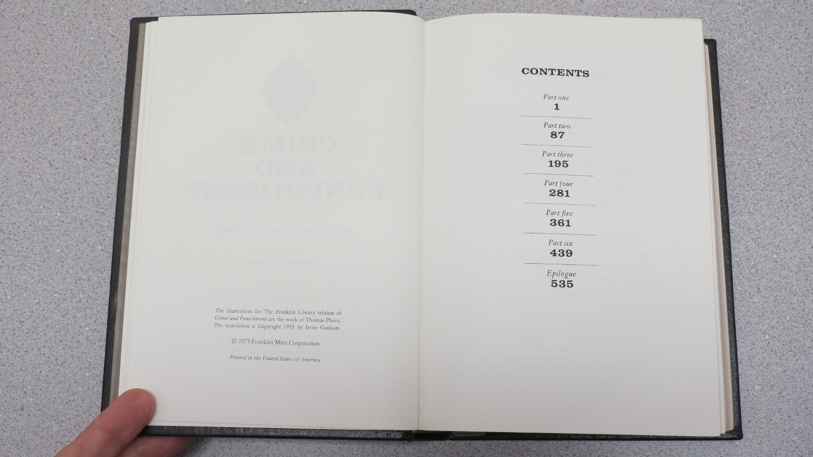 Crime and Punishment by Feodor Dostoevsky – The Franklin Library – Limited 1975