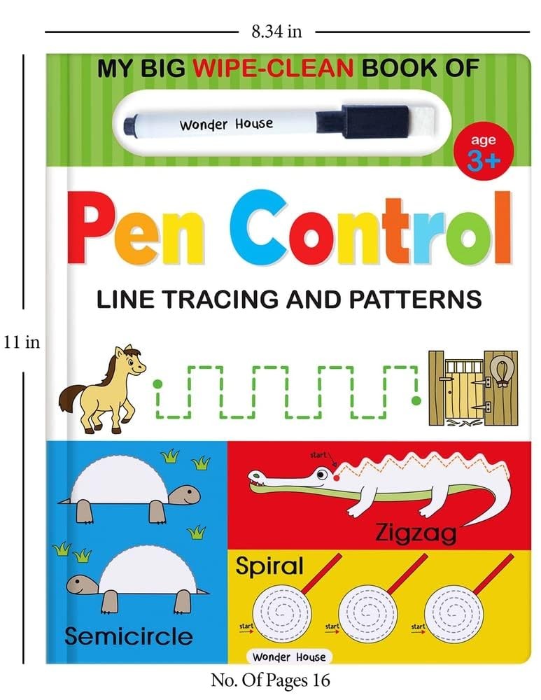 My Big Wipe And Clean Book of Pen Control for Kids : Line Tracing White