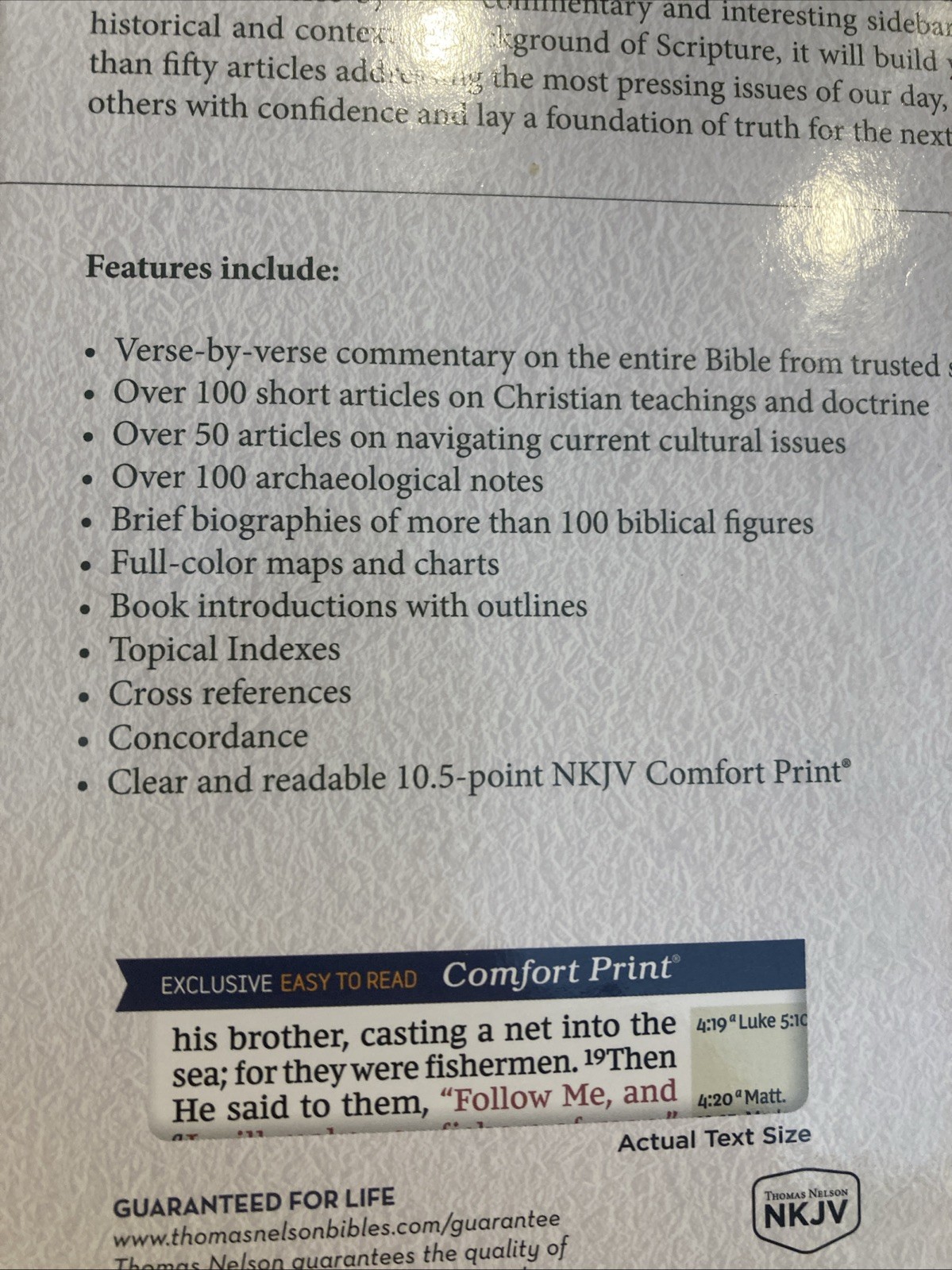 NKJV Evangelical Study Bible Genuine Leather Black – 10.5 FONT SIZE – RED LETTER