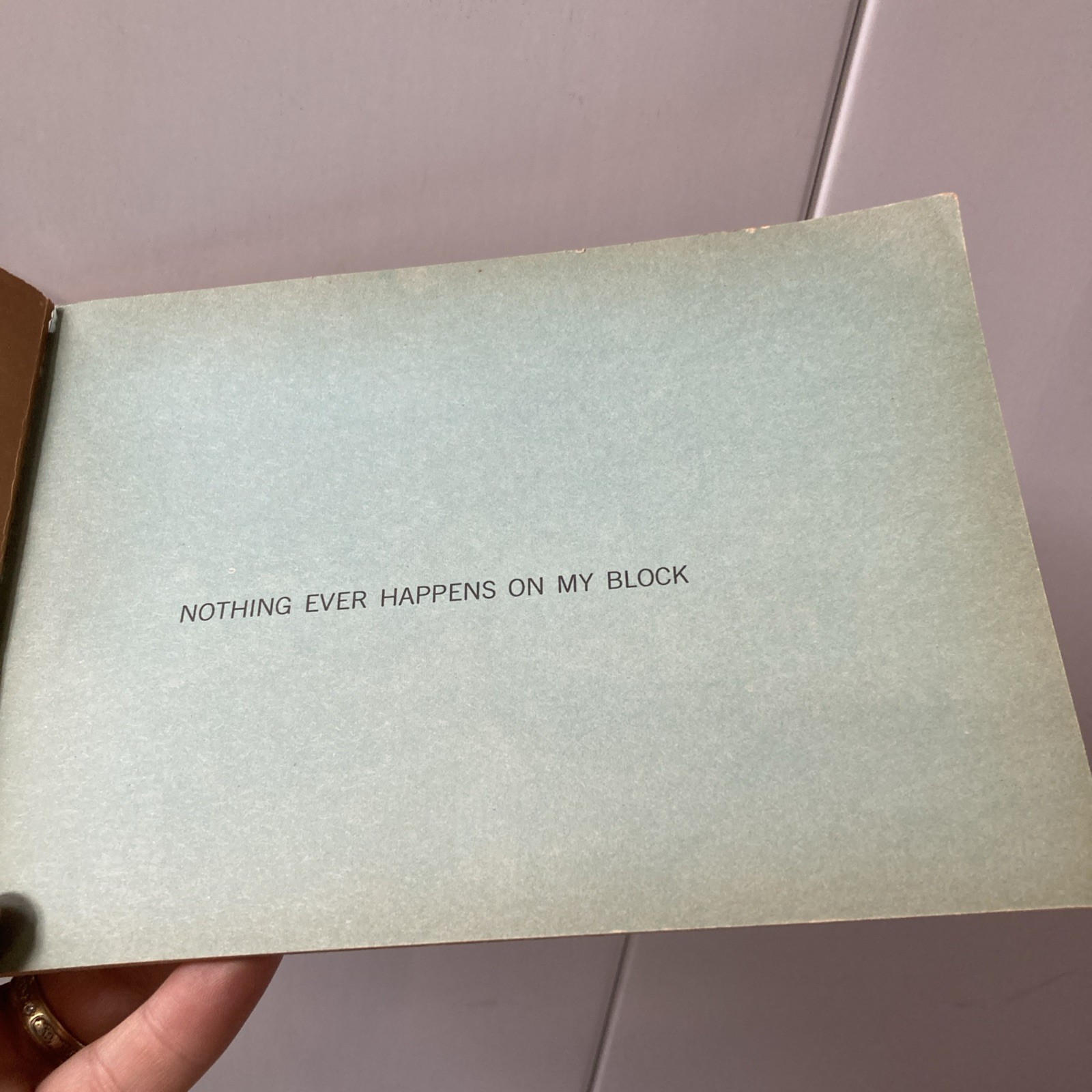 Nothing Ever Happens on My Block Ellen Raskin 1st Printing 1967