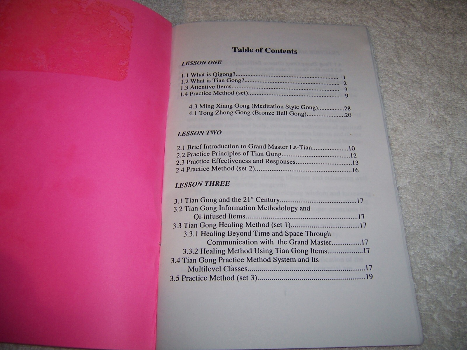 Chinese Tian Gong Tian Ji Gong (A1) staple bound booklet 36 pages