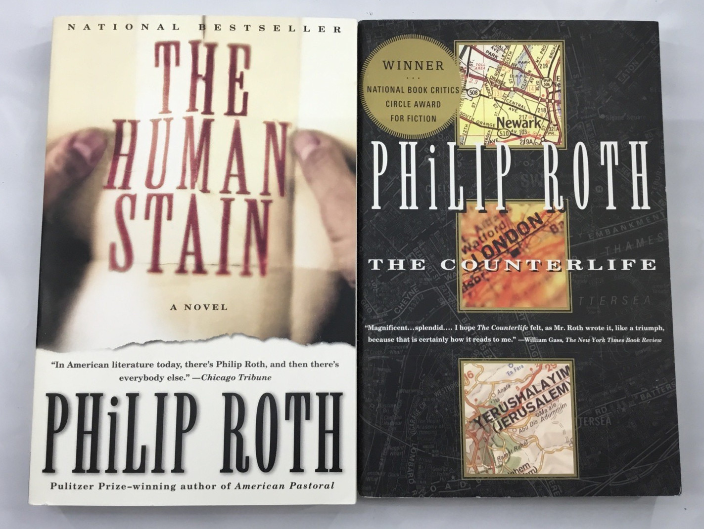 Philip Roth 4 Book Fiction Lot Paperback Counterlife The Human Stain Pastoral