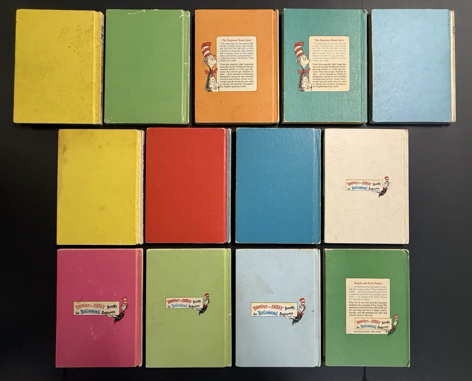 Lot of 13 DR SEUSS: I Can Read It Beginner Books, Hardcover Vntg, Various (GOOD)