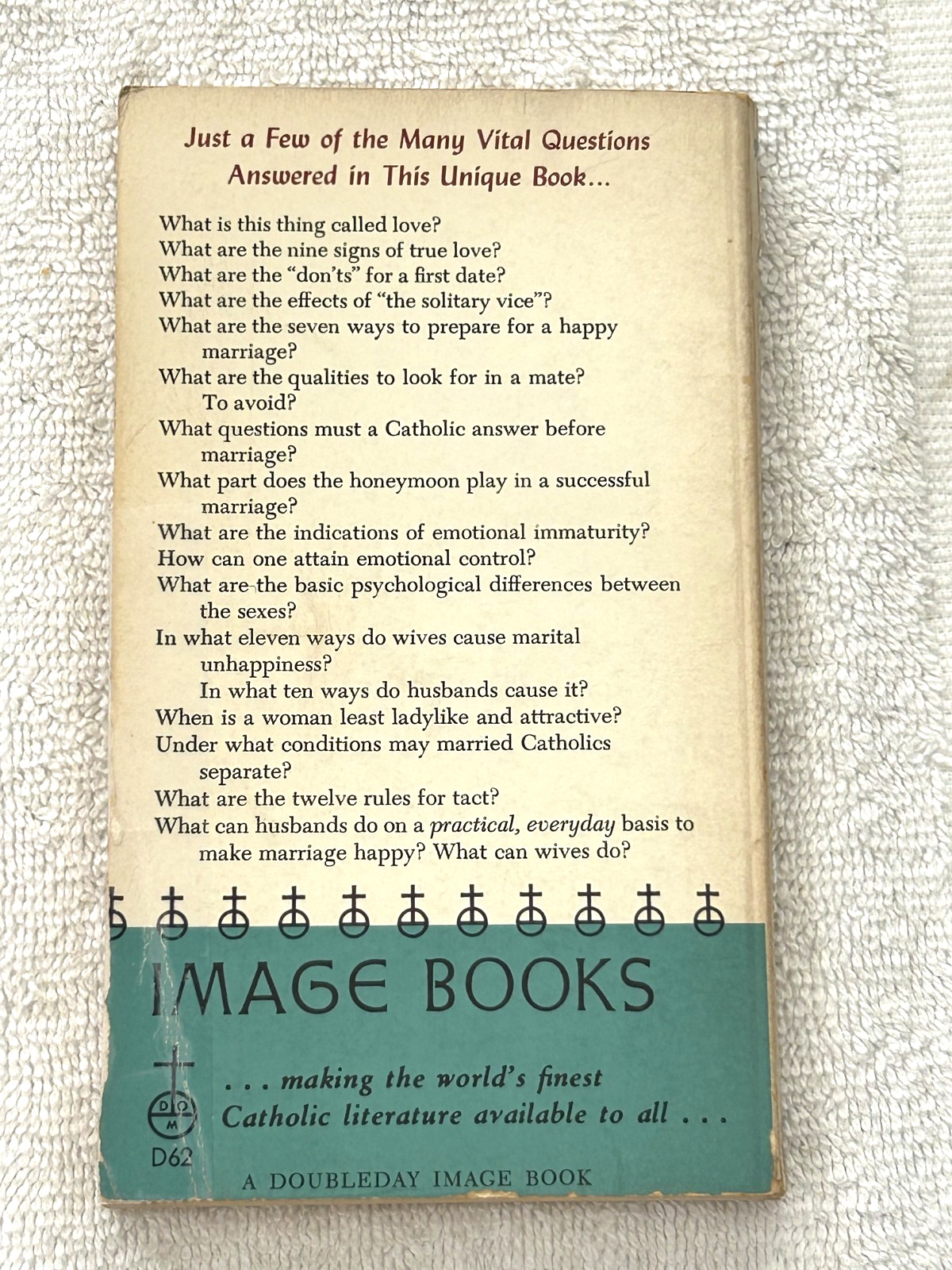 CANA IS FOREVER Charles Hugo Doyle pb 10th 1957 Counsels before after Marriage