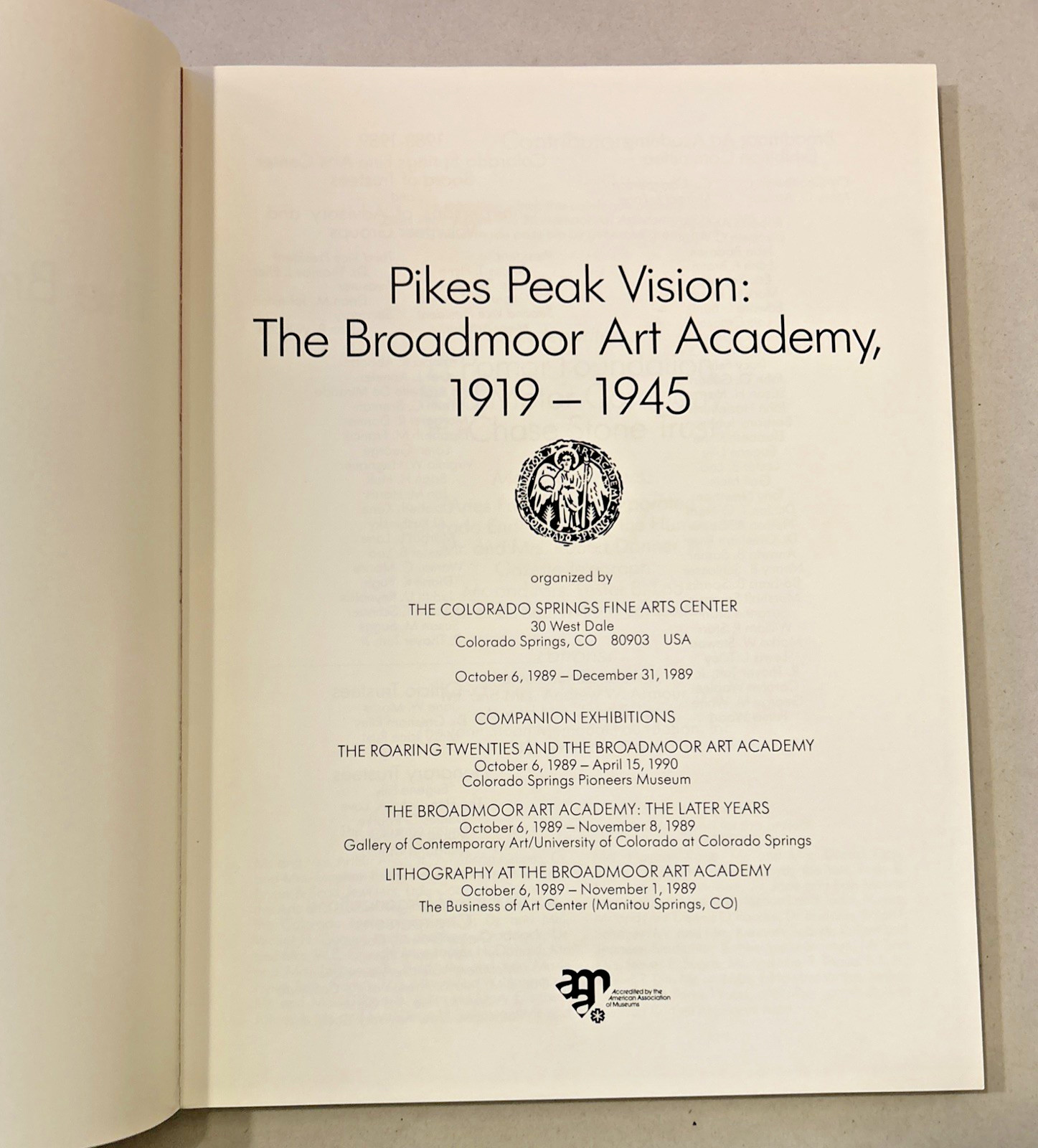 Pikes Peak Vision ~ Broadmoor Art Academy ~ 1919-1945 ~ Paperback