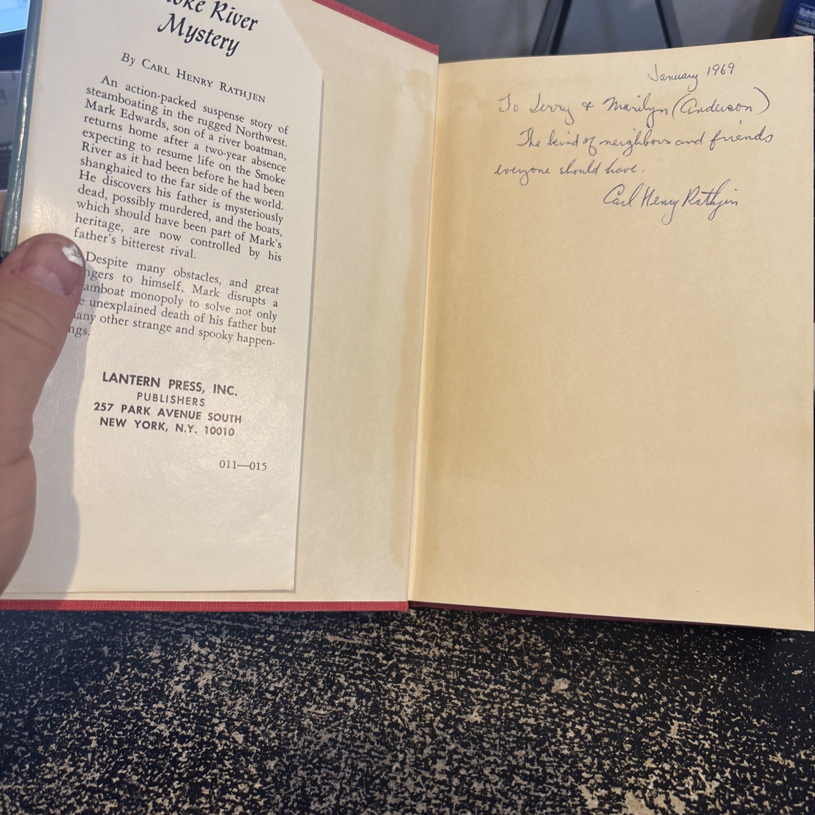 Carl Henry Rathjen Smoke River Mystery HC With DJ 1968 Lantern Press Excellent