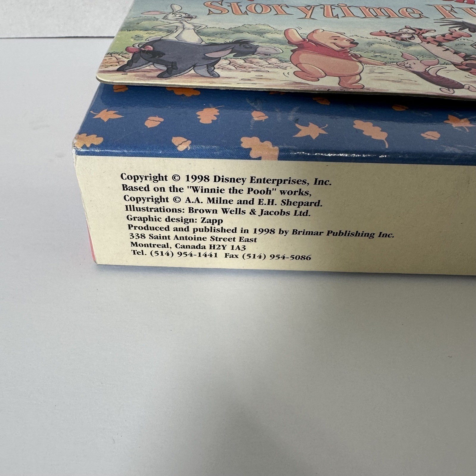 Disney Winnie the Pooh Storytime Fun 4 Board Book Set Vintage 1998 Case