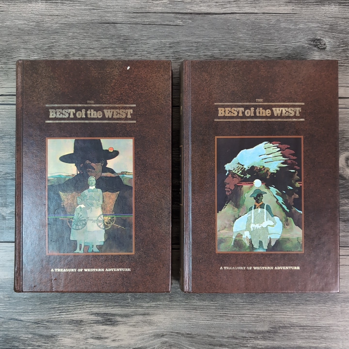 Best of The West Vol 1 & 2 Readers Digest Treasury of Western Adventure 1st Ed.