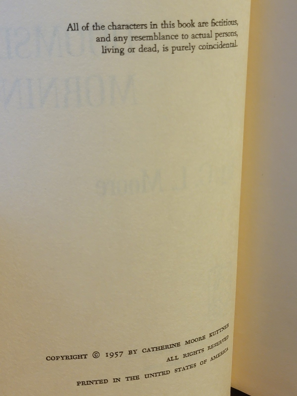 Doomsday Morning by C.L. Moore Double Day 1957 Book Club Edition