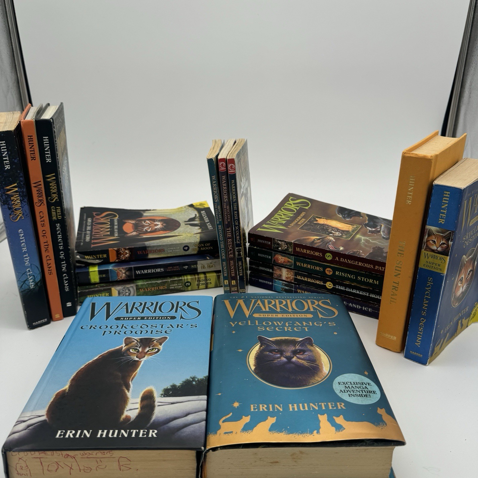 Warriors Erin Hunter Book Lot Of 17 Mixed Hardcover Paperback Super Editions