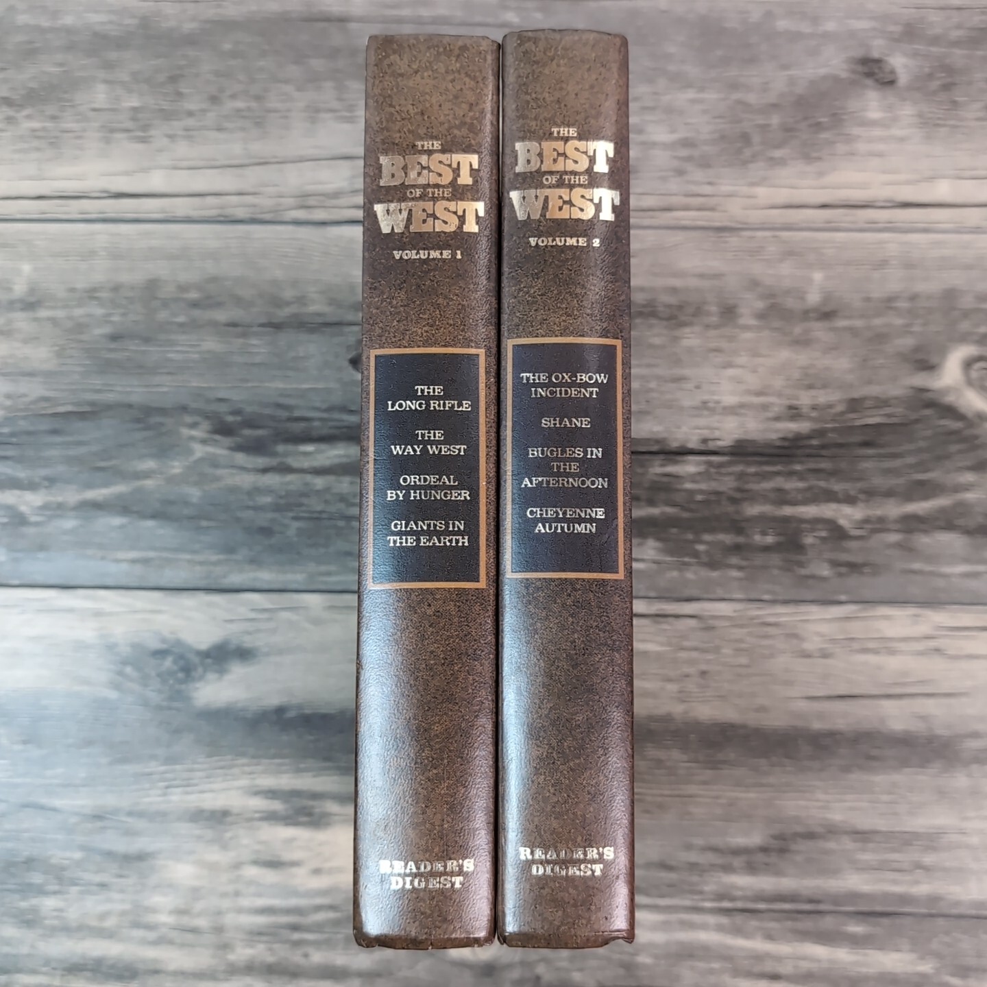 Best of The West Vol 1 & 2 Readers Digest Treasury of Western Adventure 1st Ed.