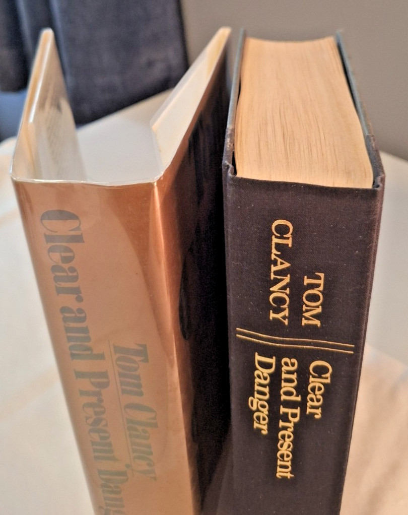 CLEAR and PRESENT DANGER By TOM CLANCY 1ST EDITION DJ A GOOD BOOK
