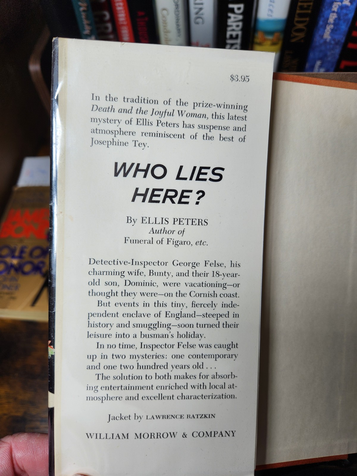 Whoe Lies Here? by Ellis Peters HC DJ 1965