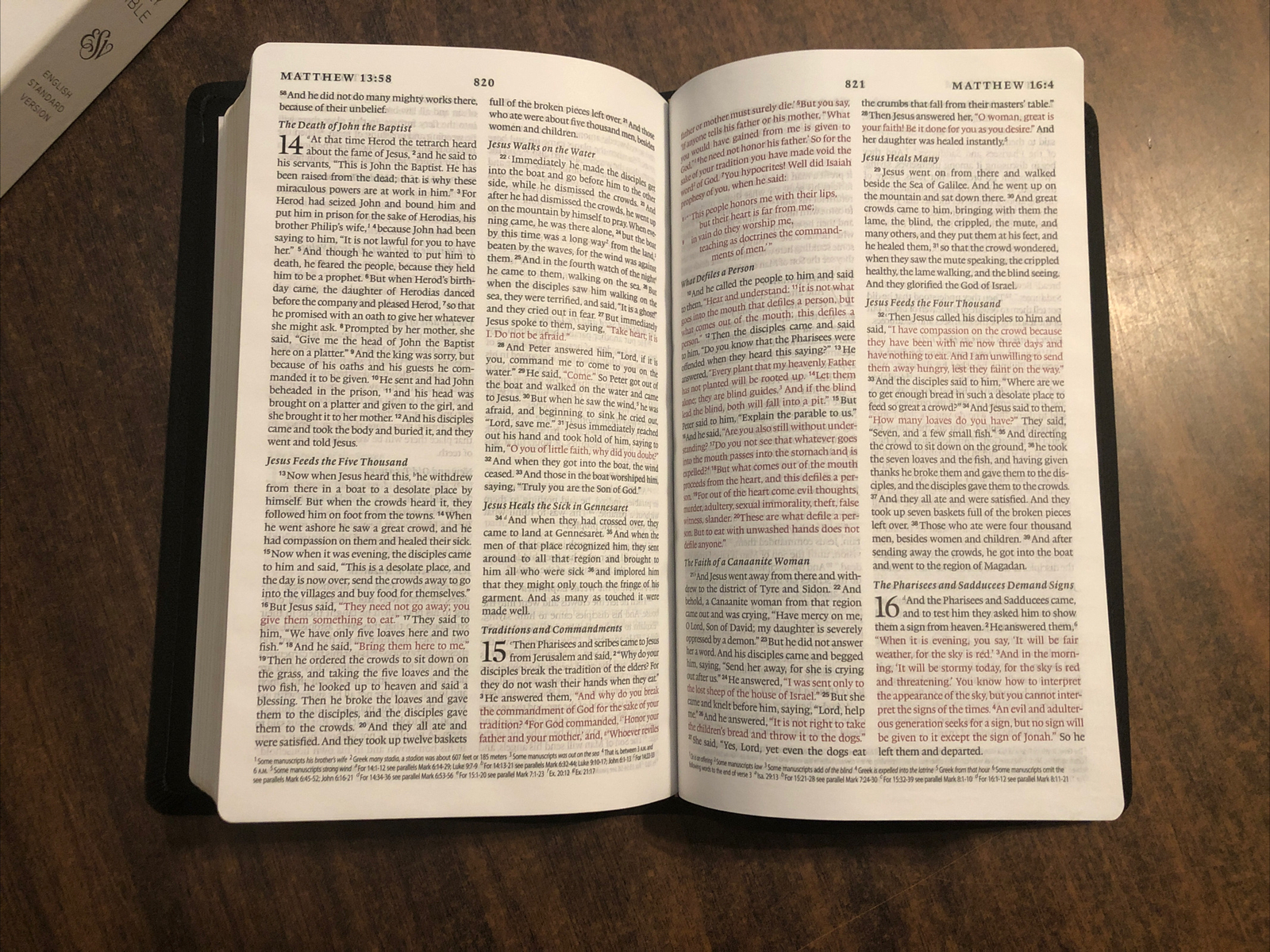 ESV Thinline Bible – $174.99 Retail – Black Top Grain Genuine Leather